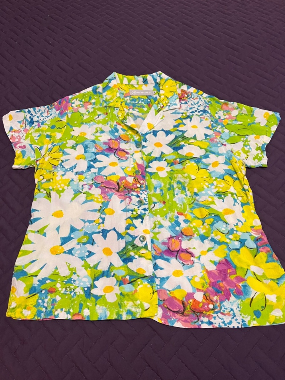 Jams World Vibrant Floral Button-Up Shirt